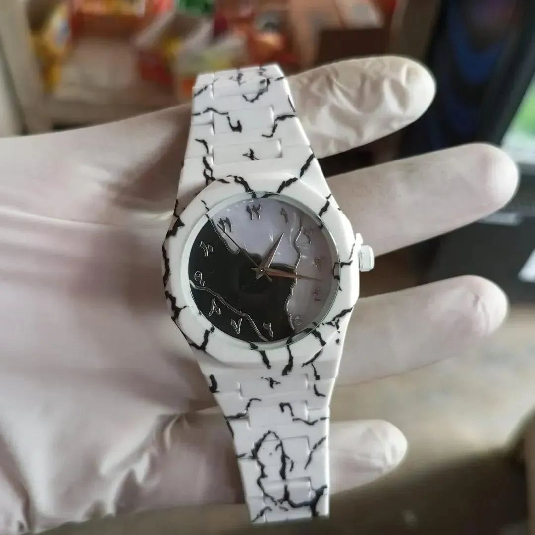 Buy Luxury Marble Design Arabic Numerals Quartz Watch for Men