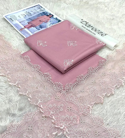 2 Pcs Women's Unstitched Embroidered Suit