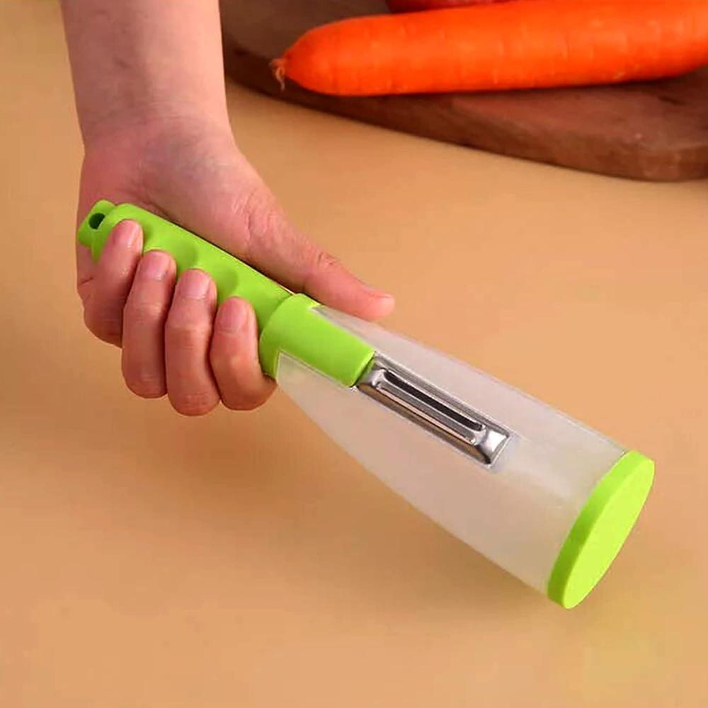 Premium Stainless Steel Vegetable Peeler with Container
