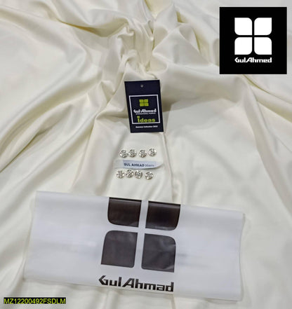 Buy Gul Ahmed Wash & Wear Off-White Unstitched Shalwar Kameez Fabric