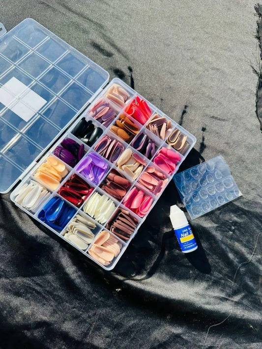 Buy 1 Get 1 Free – 576 Pcs Artificial Nails Set with Free Glue