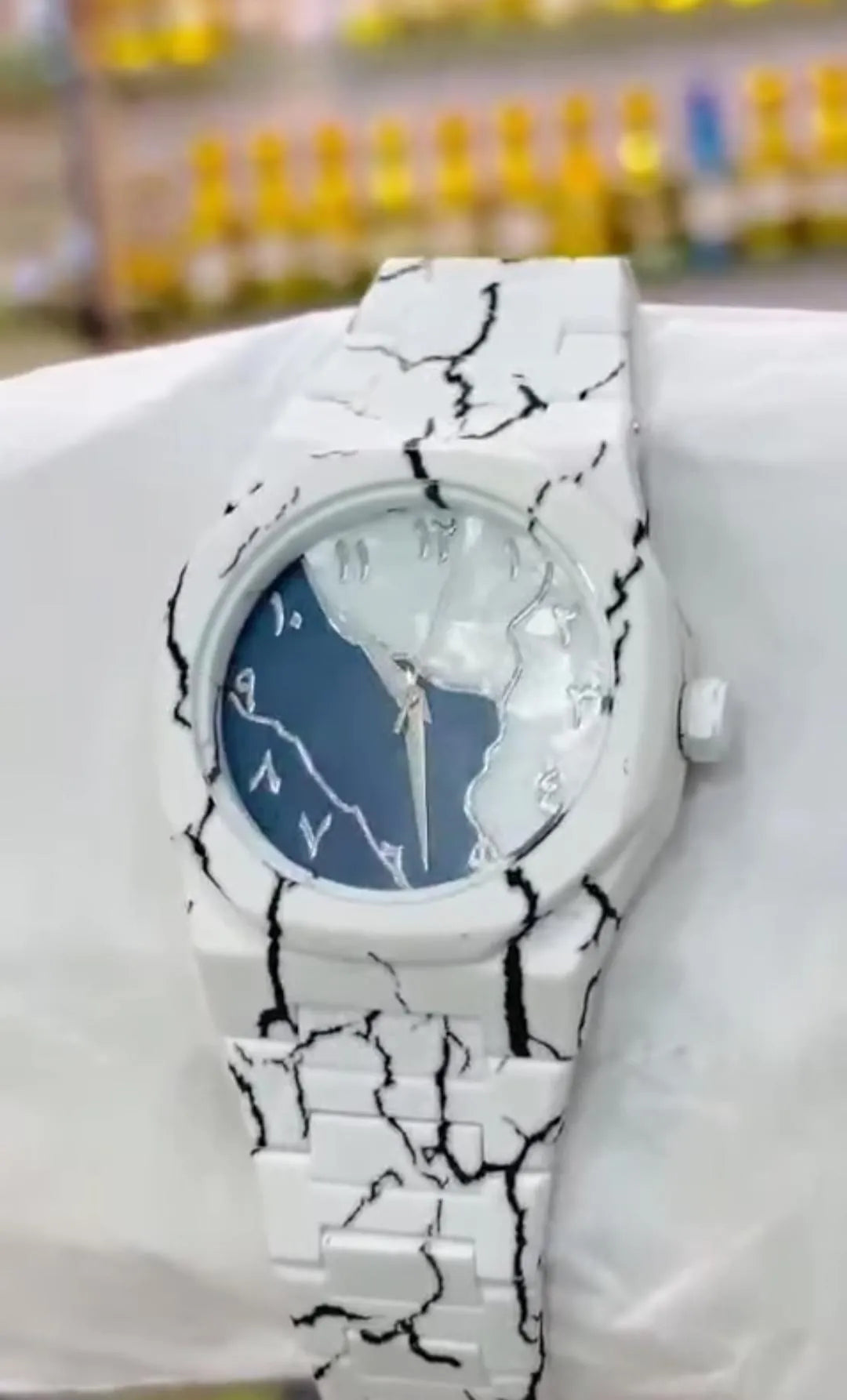 Buy Luxury Marble Design Arabic Numerals Quartz Watch for Men