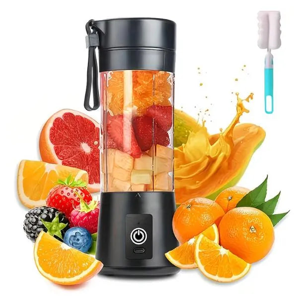 Portable 6 Blade Electric Juice Blender Bottle – USB Rechargeable Smoothie Maker for Home, Office & Travel in Pakistan