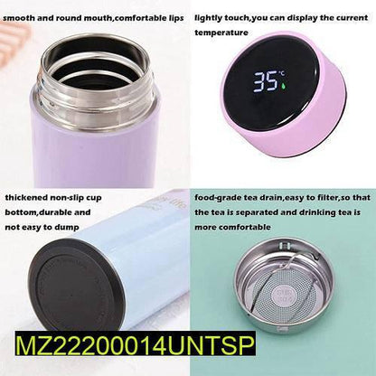 Smart LED Temperature Display Thermos Water Bottle 500ml Stainless Steel