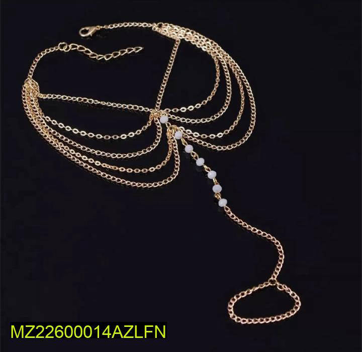 Golden Layered Chain Anklet for Women – Adjustable Stylish Foot Jewelry