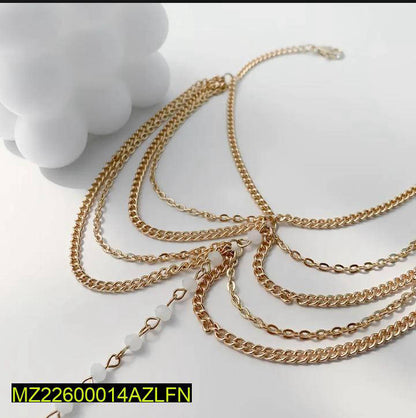Golden Layered Chain Anklet for Women – Adjustable Stylish Foot Jewelry