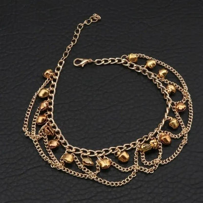Gold Plated Bell Anklet for Women – Elegant Golden Payal